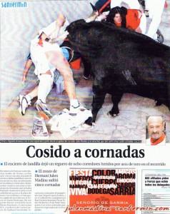 Portada de Diario de Navarra 13/07/2004